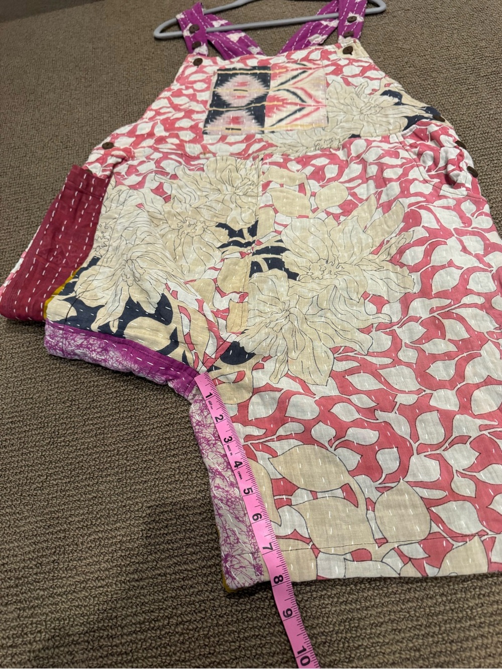 EARTHBOUND TRADING CO Patchwork Quilted Overalls - Picture 15 of 15